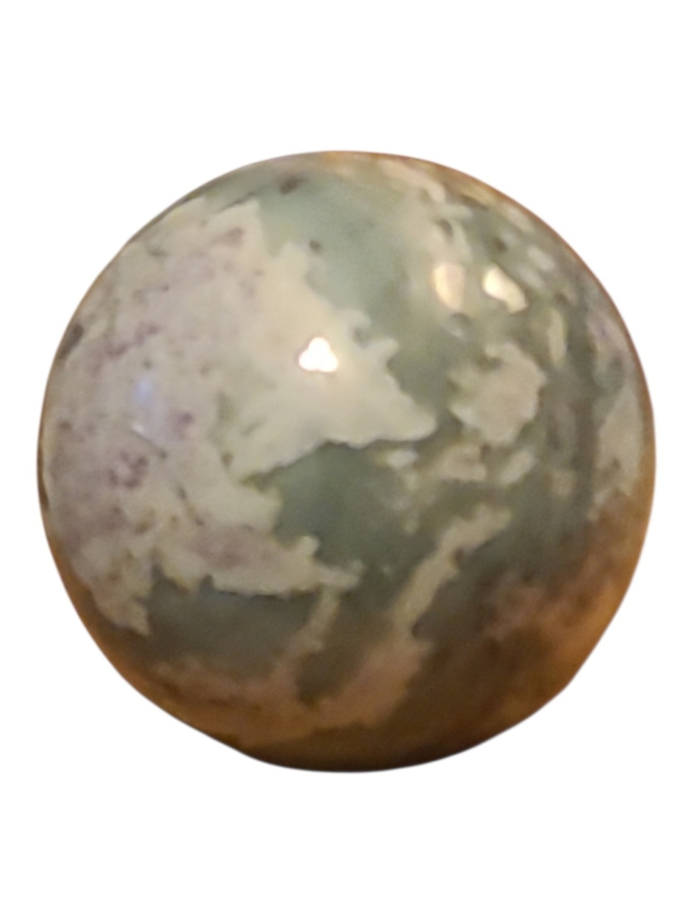 Natural Peace Jade Crystal Sphere - Serpentine Stichtite Gemstone Ball​ - Picture 2 of 2